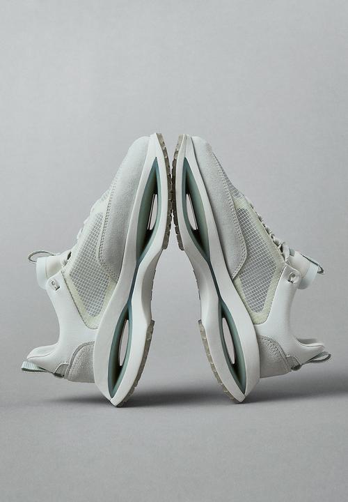 MANGO - Iconic leather sneaker - turquoise / aqua