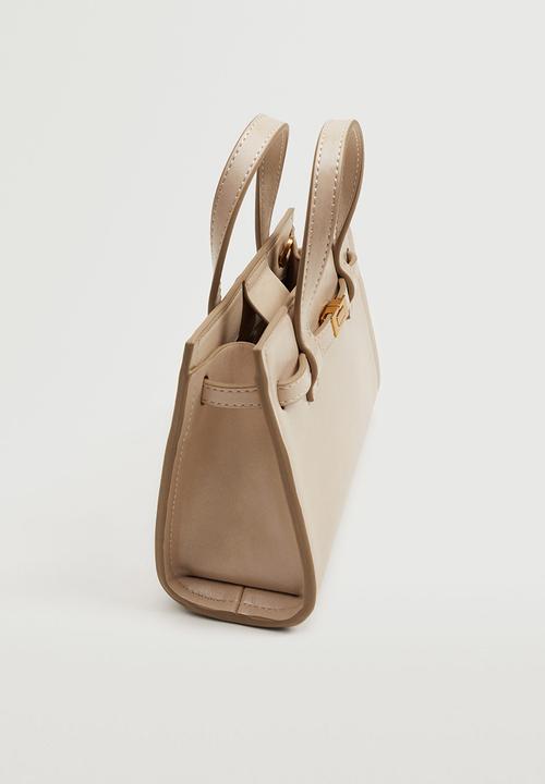 MANGO - Mini shopper bag - off white