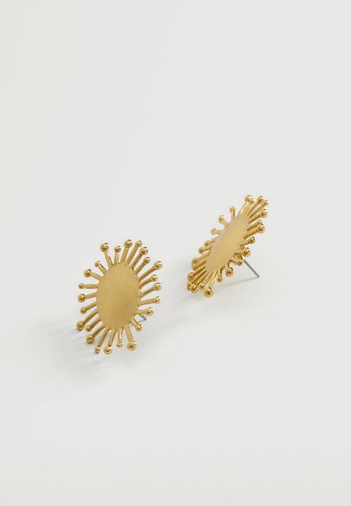 MANGO - Mixed asymmetric earrings - gold