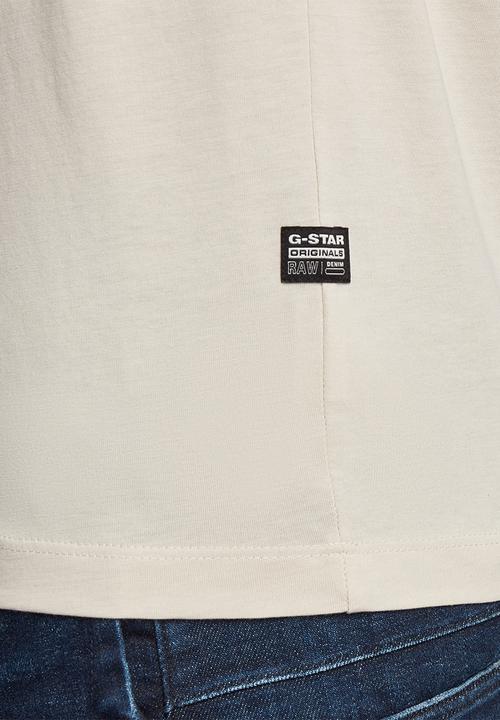 G-STAR - Back logo slim v t - whitebait