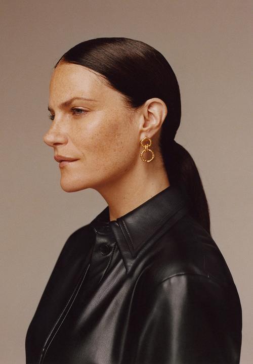 MANGO - Twisted hoop earrings - gold