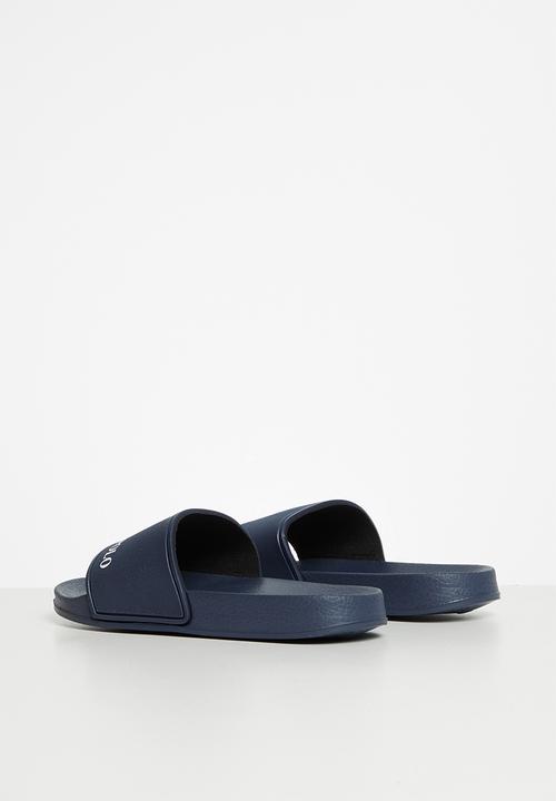 POLO - Skylar plain pool sandal - navy