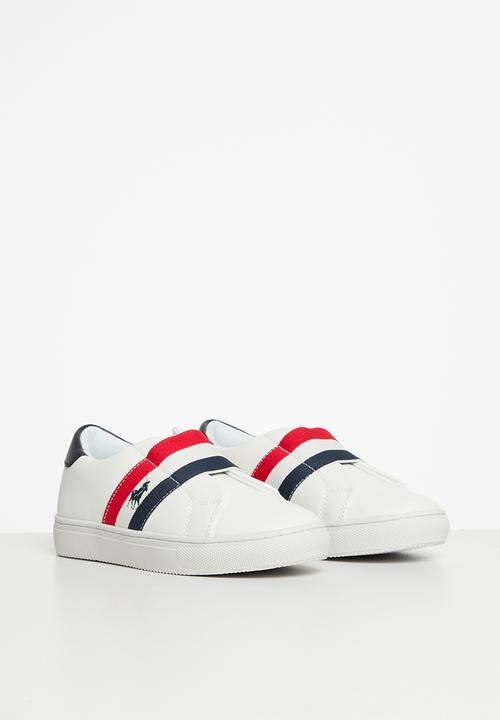 POLO - Boys aaron elastic slip on sneaker - white