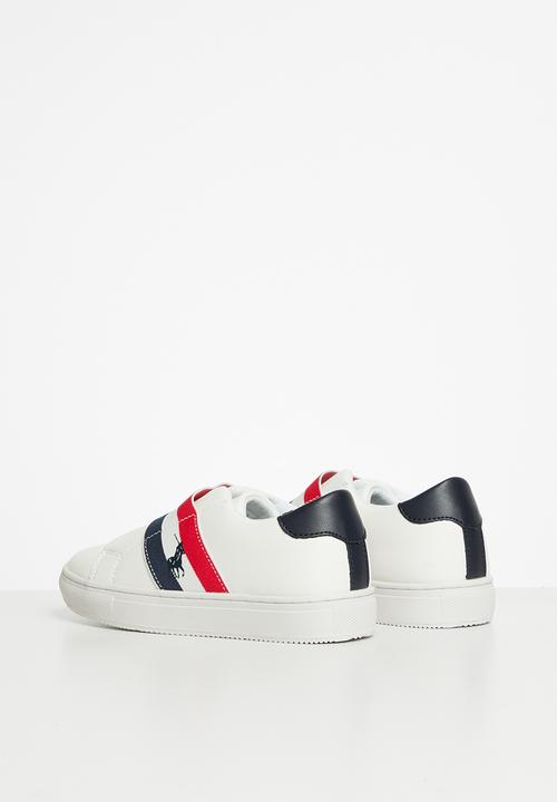 POLO - Boys aaron elastic slip on sneaker - white
