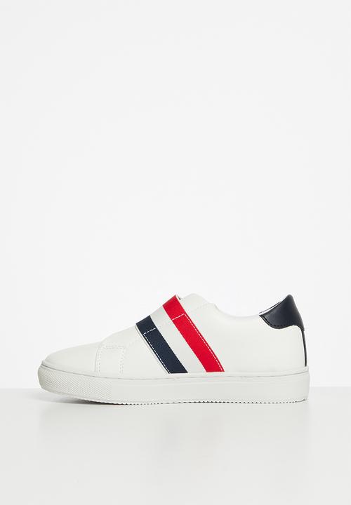 POLO - Boys aaron elastic slip on sneaker - white