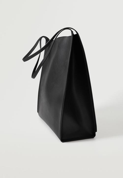 MANGO - Double handle shopper bag - black