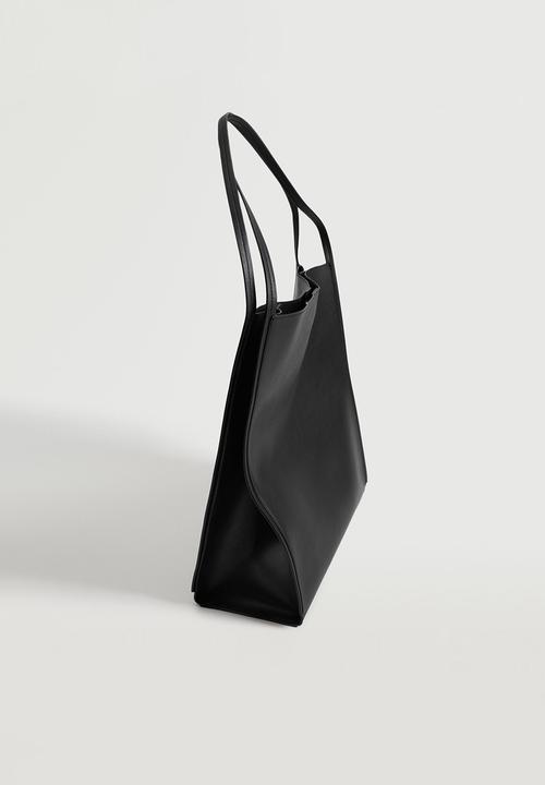 MANGO - Double handle shopper bag - black