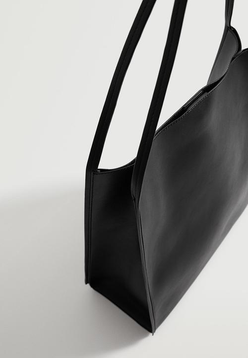 MANGO - Double handle shopper bag - black