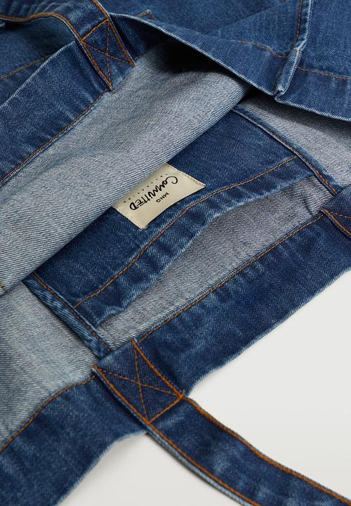 MANGO - Denim shopper bag - blue
