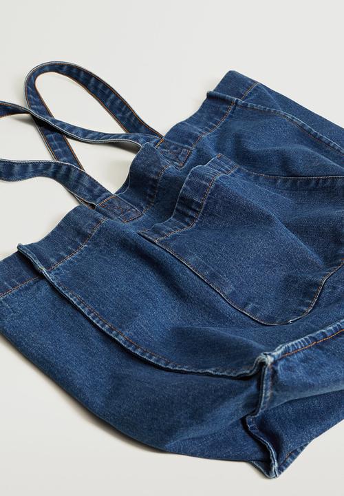 MANGO - Denim shopper bag - blue