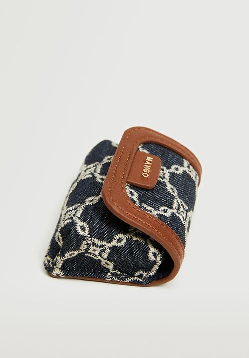 MANGO - Embroidered chains airpods case - navy
