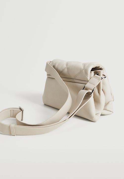 MANGO - Quilted shoulder bag - ice grey
