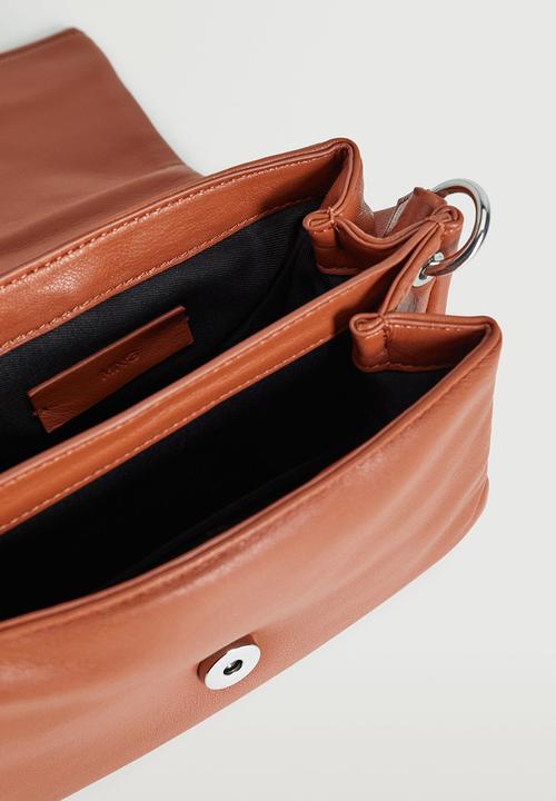 MANGO - Quilted shoulder bag - tan