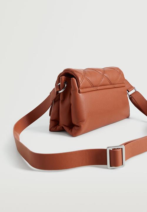 MANGO - Quilted shoulder bag - tan