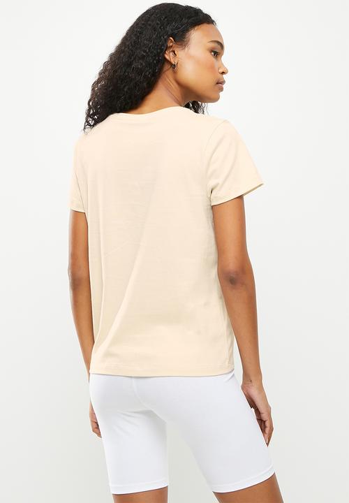 FILA - Mono deckle outline T-shirt - gardenia