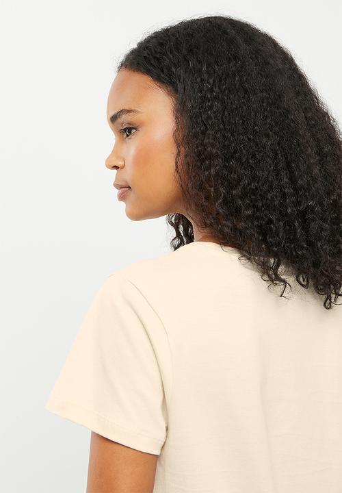 FILA - Mono deckle outline T-shirt - gardenia