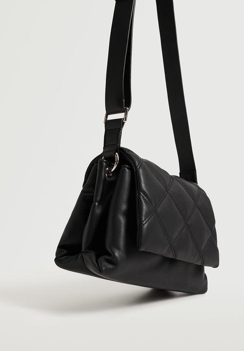 MANGO - Quilted shoulder bag - black