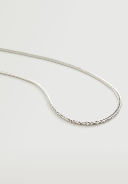 MANGO - Slim chain necklace - silver