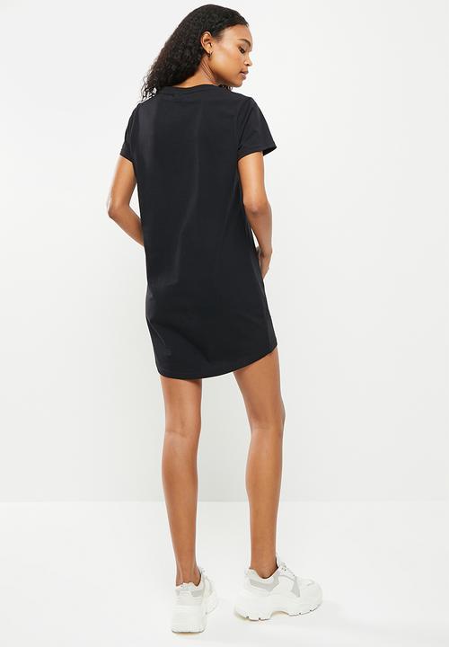 FILA - Mono deckle T-shirt dress - black
