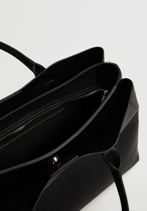 MANGO - Shopper bag with handles - black