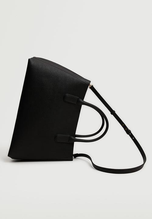MANGO - Shopper bag with handles - black