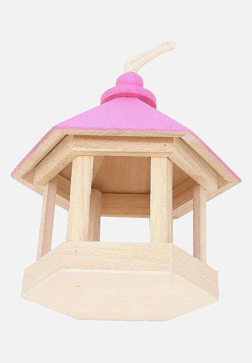 Sixth Floor - Wooden bird feeder - pink