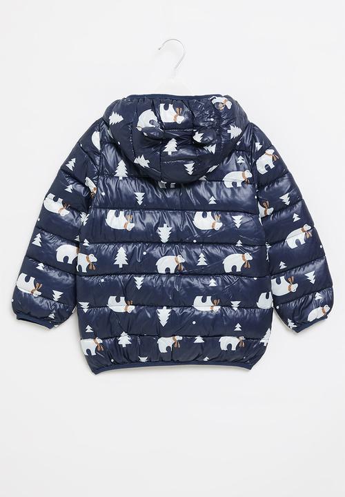Pop Candy - Boys hooded puffer - navy