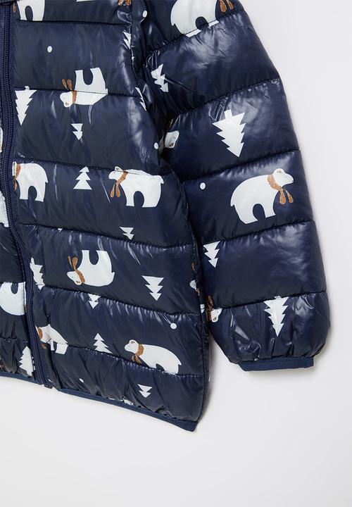 Pop Candy - Boys hooded puffer - navy
