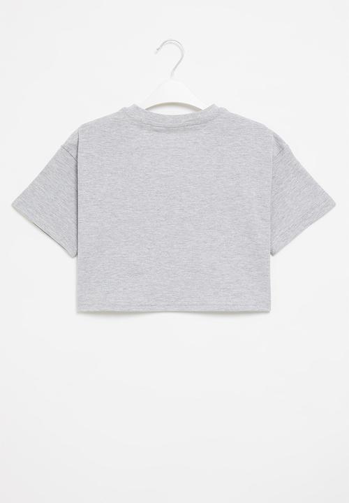 Rebel Republic - Boxy crop top - grey