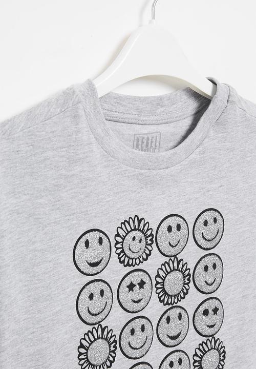 Rebel Republic - Boxy crop top - grey