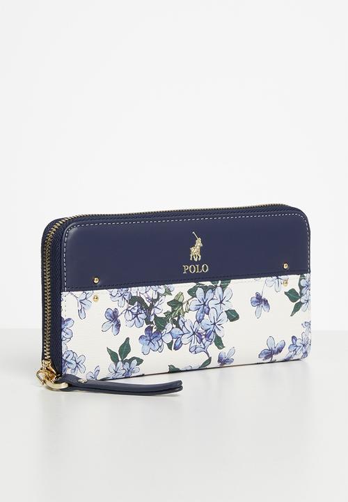 POLO - Polo floral zip around purse - blue
