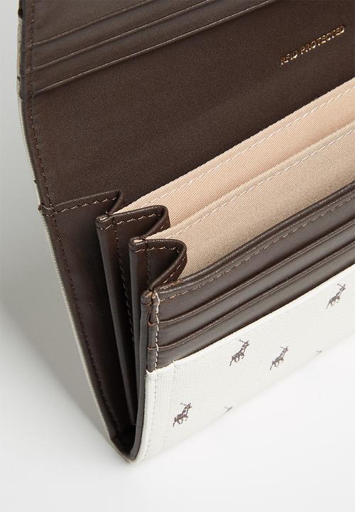 POLO - Polo canterbury clutch purse - cream