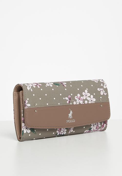 POLO - Polo floral clutch purse - taupe