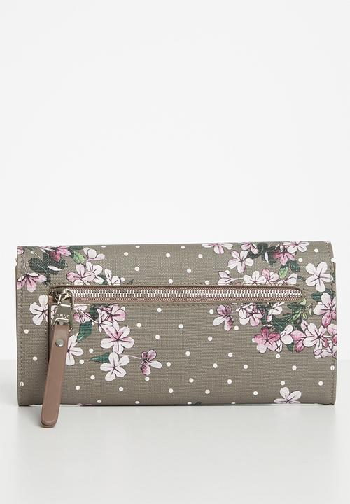 POLO - Polo floral clutch purse - taupe