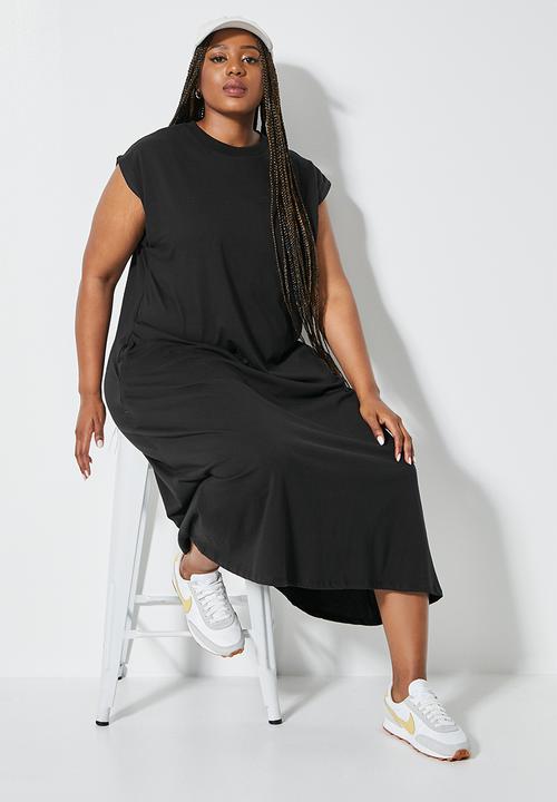 Superbalist - Sleeveless t-shirt dress - black