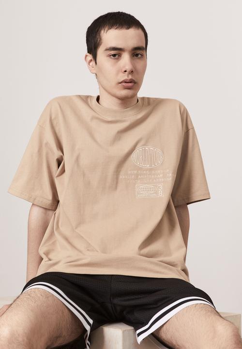 Factorie - Premium oversized graphic T- shirt - almond/unified multi print