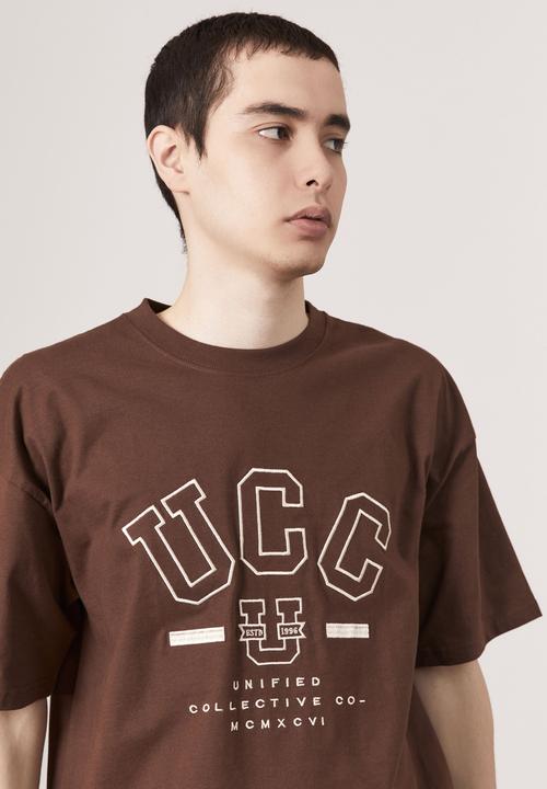 Factorie - Premium oversized graphic t shirt - brown