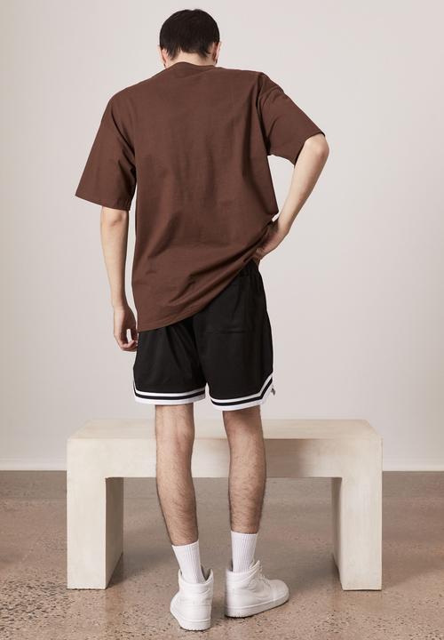 Factorie - Premium oversized graphic t shirt - brown