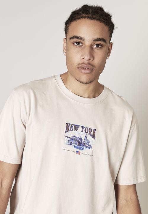 Factorie - Regular graphic t shirt - beige