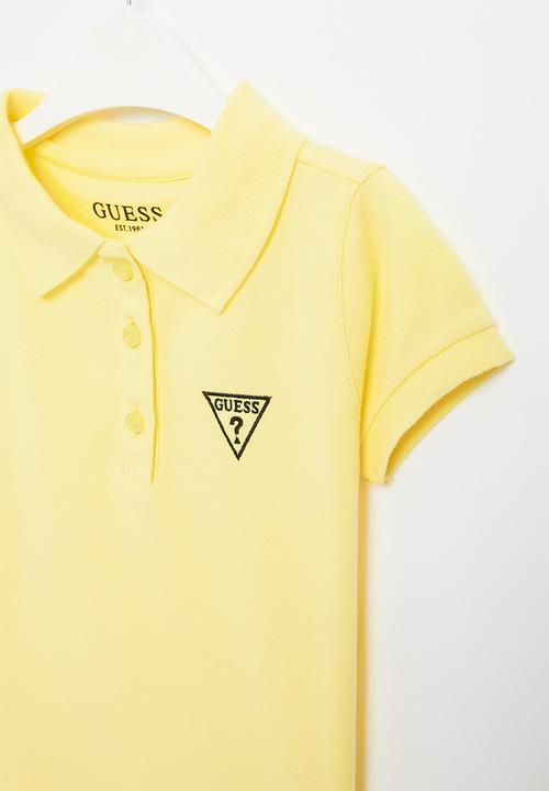 GUESS - Short sleeve classic guess polo - sunlight yellow