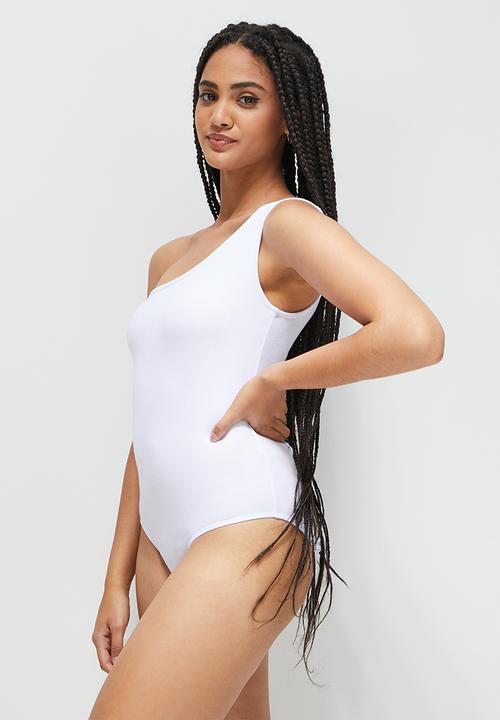 Blake - Asymmetrical bodysuit - white