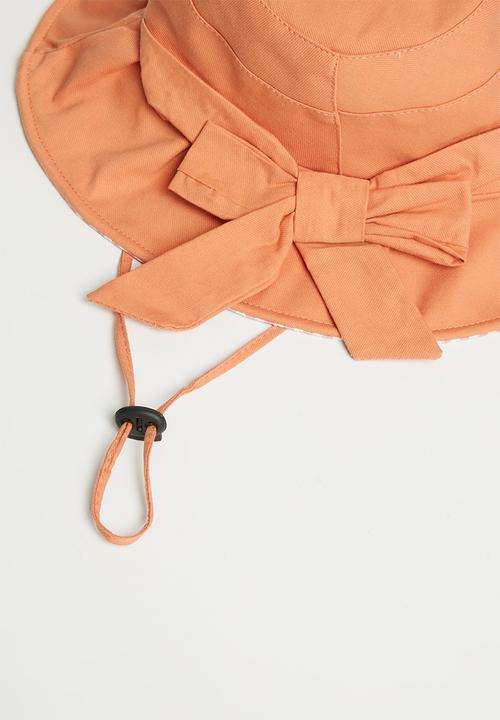 Pop Candy - Girls bow summer hat - orange