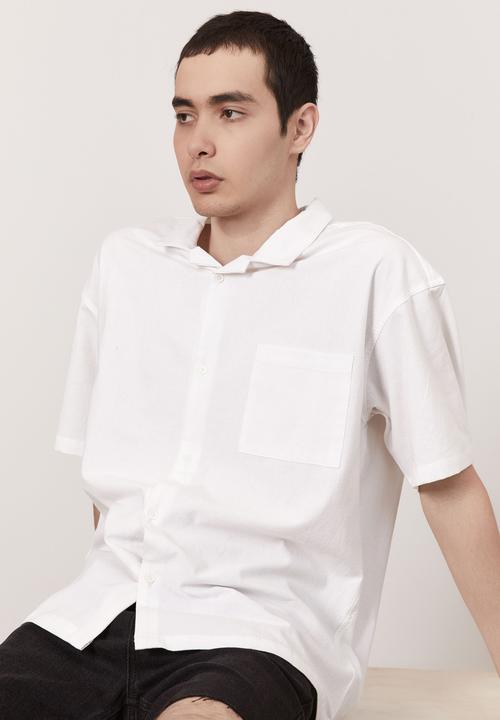 Factorie - Textured resort shirt - white