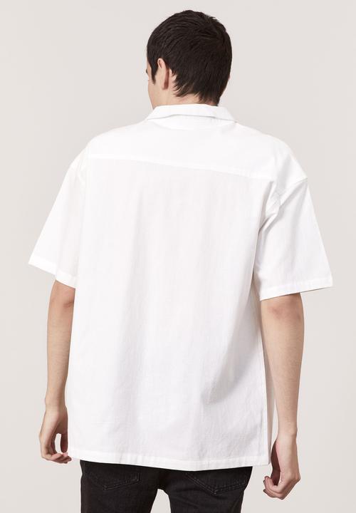 Factorie - Textured resort shirt - white