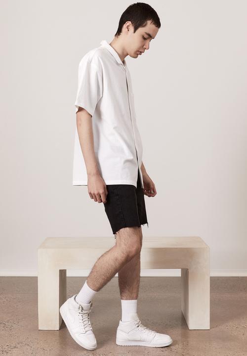 Factorie - Textured resort shirt - white
