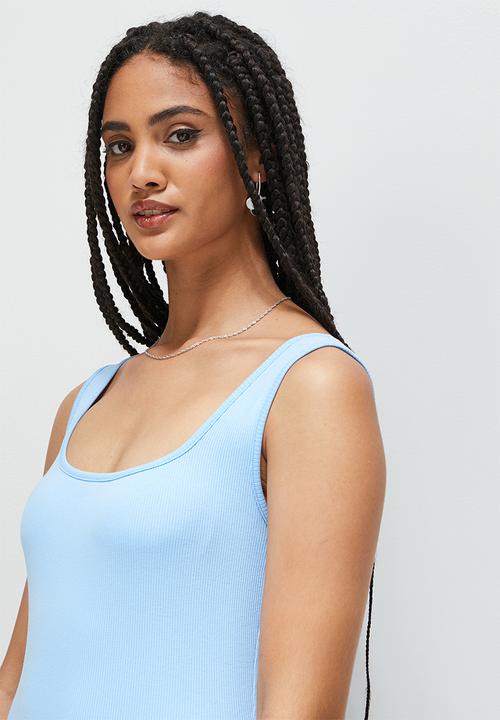 Blake - Tank bodycon mini dress - powder blue