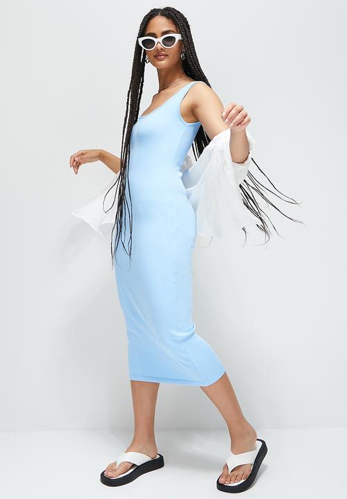 Blake - Tank bodycon mini dress - powder blue