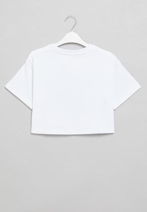 Rebel Republic - Boxy crop top - white