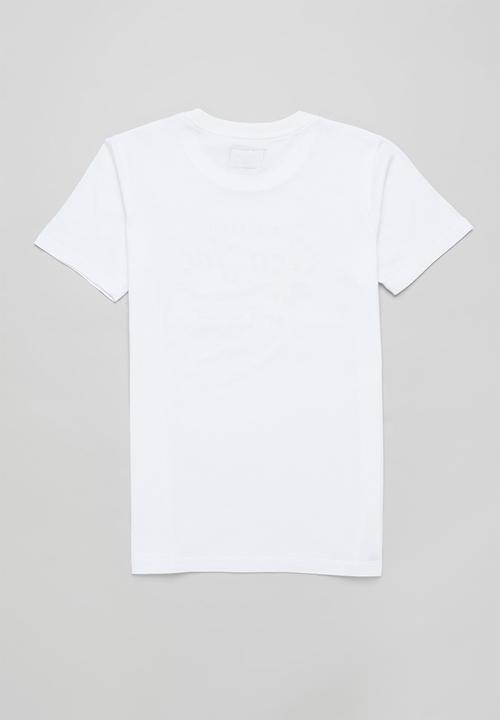 Aca Joe - Boys aca joe floral logo print t-shirt - white