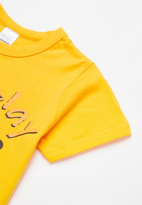 Pop Candy - Boys space tee - yellow